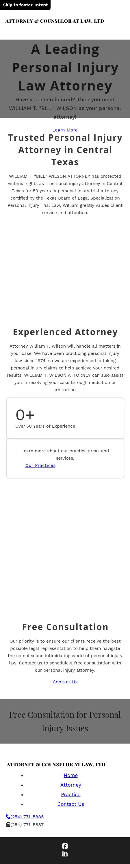 William T. Wilson Attorney & Counselor at Law - Temple TX Lawyers