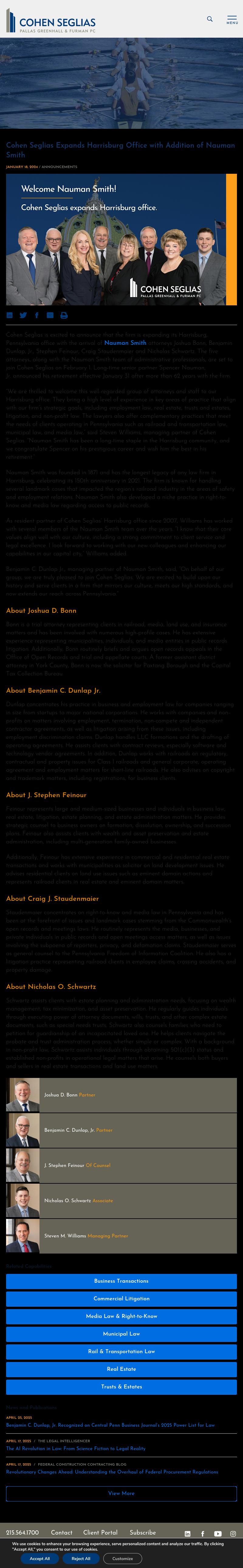 Nauman Smith Shissler & Hall, LLP - Harrisburg PA Lawyers