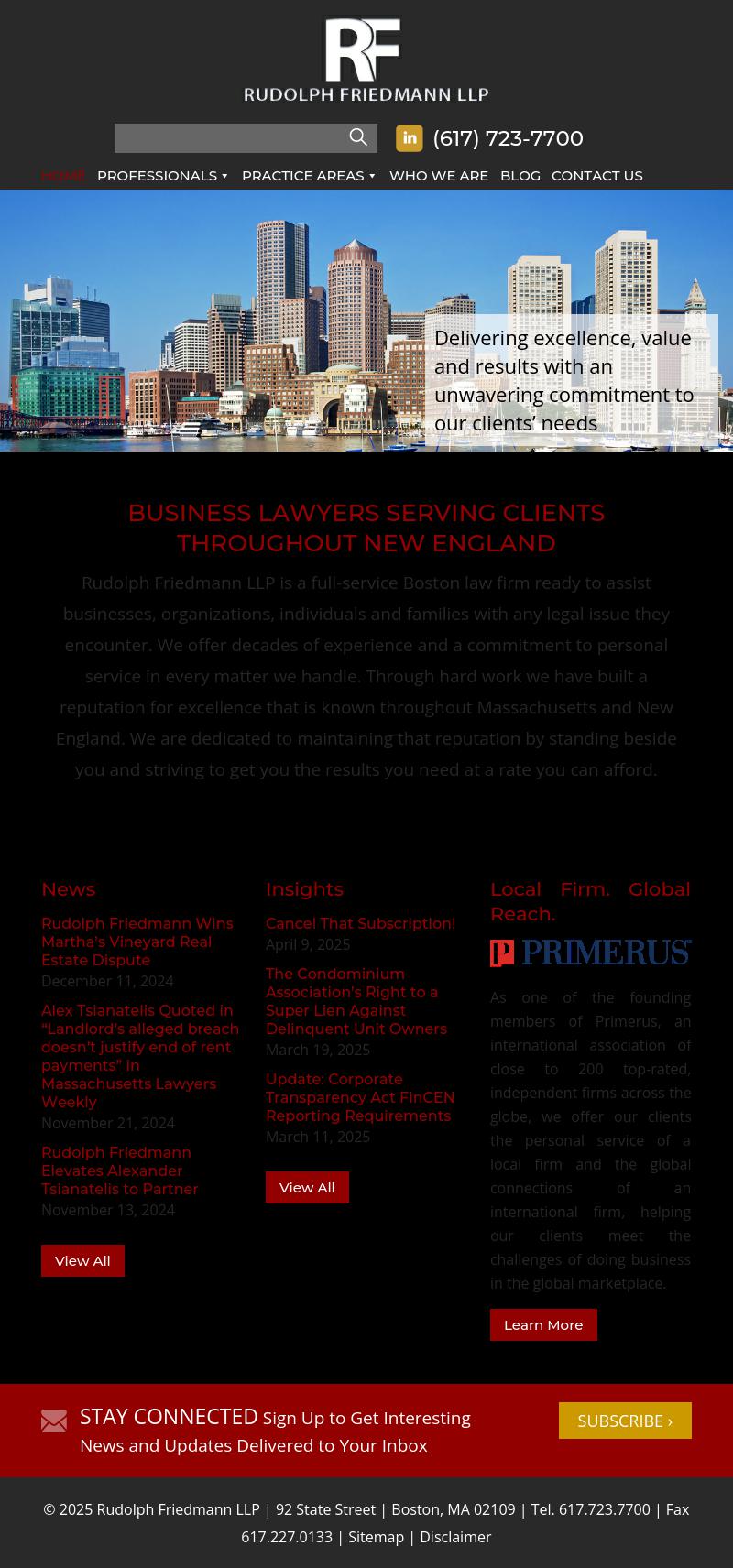 Rudolph Friedmann LLP - Boston MA Lawyers